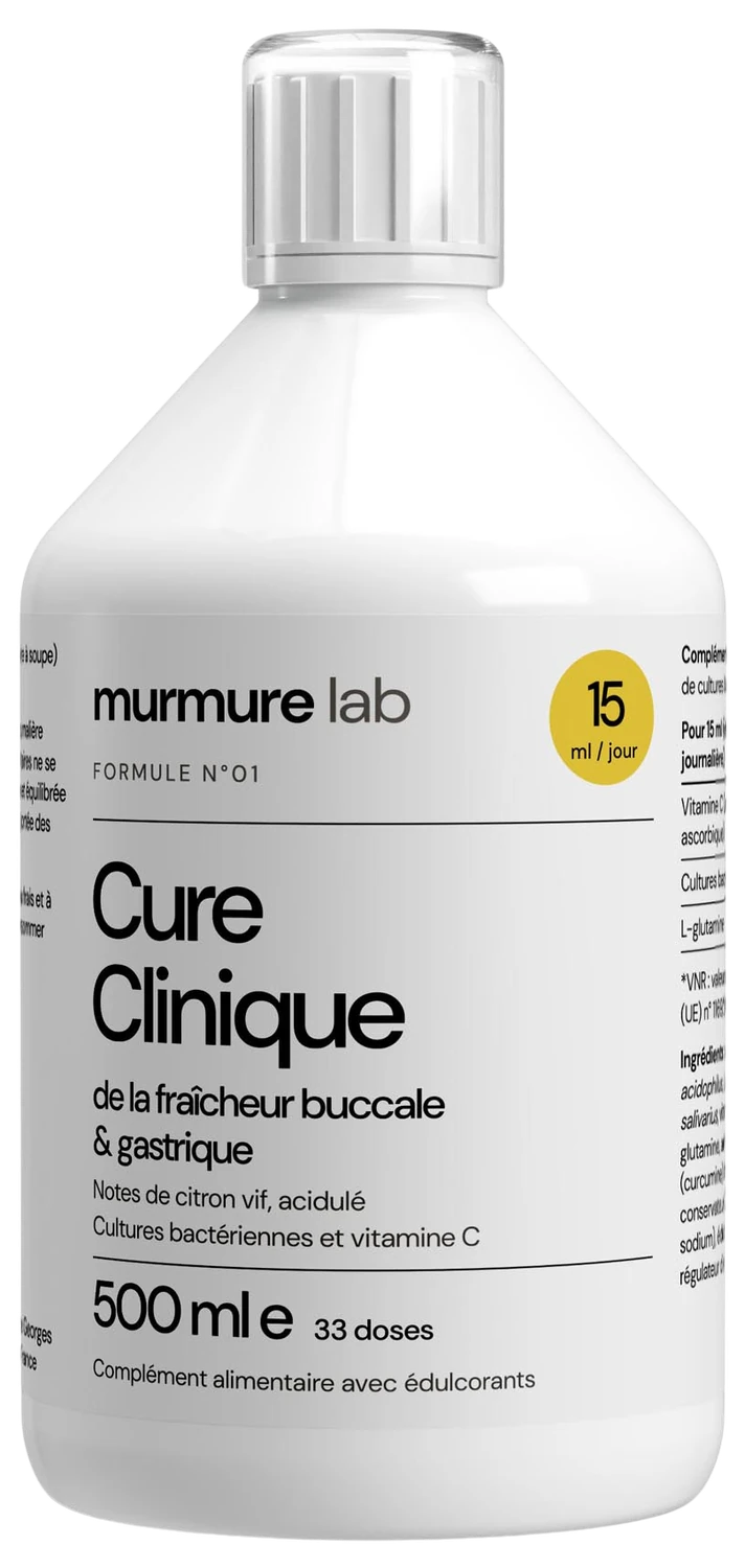 Flacon Murmure Lab Cure Clinique, face avant, 500 ml