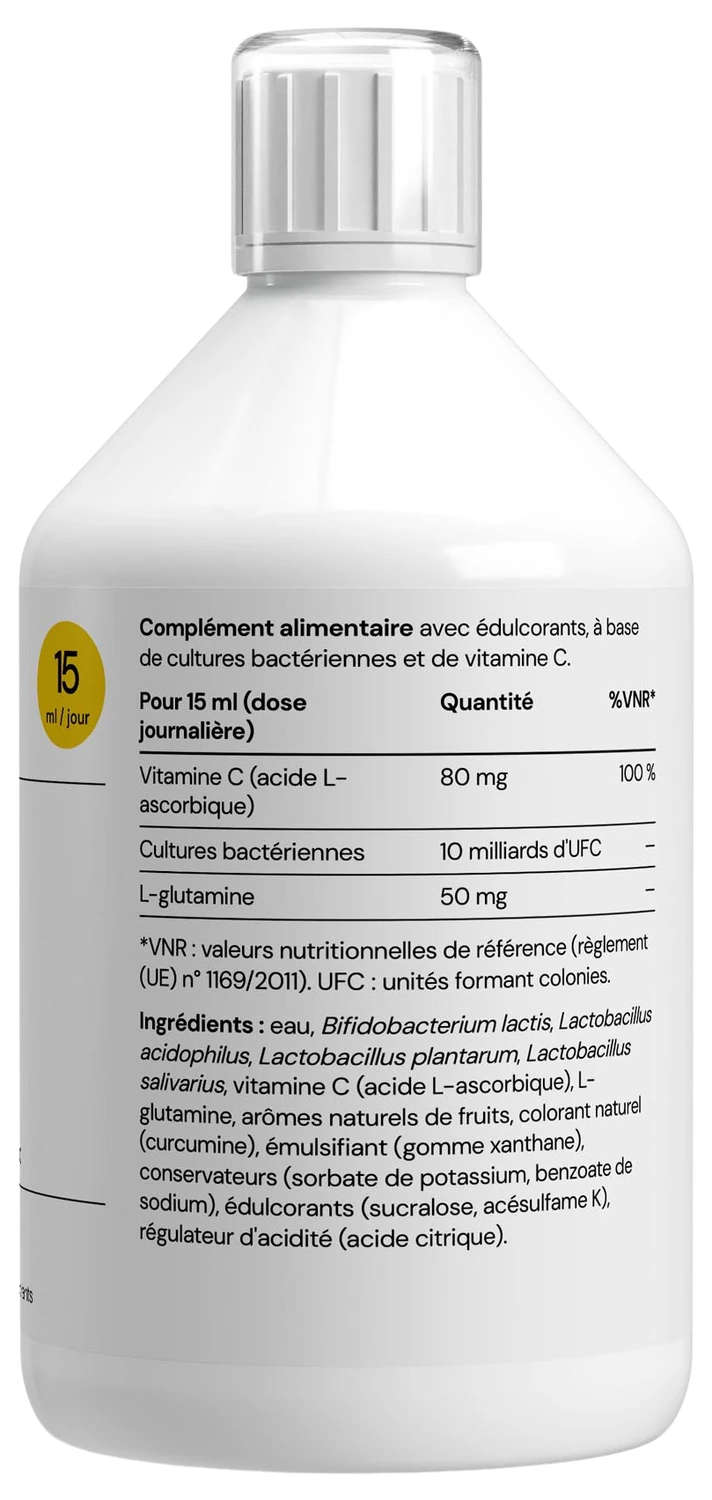 Flacon Murmure Lab, côté : composition, valeurs nutritionnelles de référence et ingrédients
